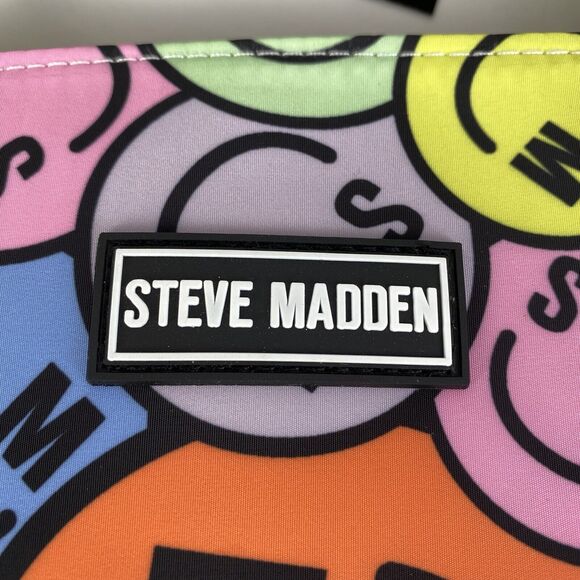 Steve‎ Madden Insulated Mini Lunch Tote Multi Color Zip Smiley Face Brand New - Picture 4 of 11